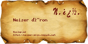 Neizer Áron névjegykártya